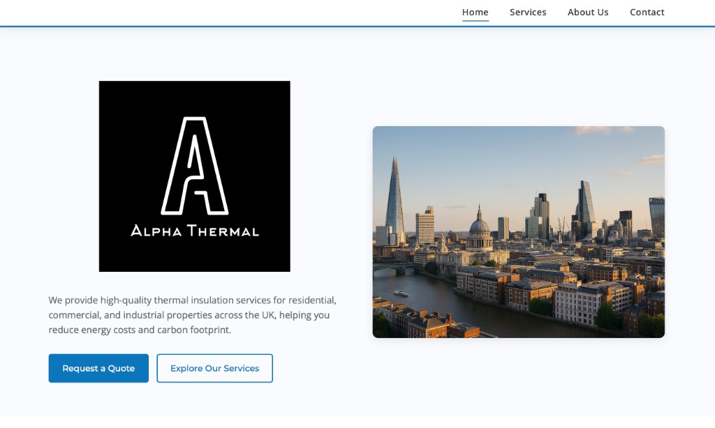 Alpha Thermal homepage – thermal insulation services for UK properties
